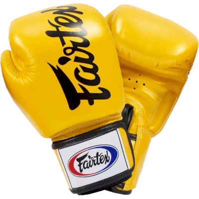 Боксерские перчатки Fairtex BGV19 Tight Fit Deluxe Yellow - фото 1