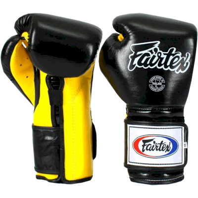 Боксерские перчатки Fairtex BGV9 Mexican Style Black/Yellow - фото 2