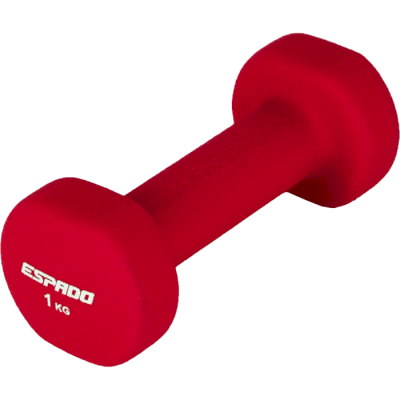 Гантель неопреновая Espado Red 1 кг