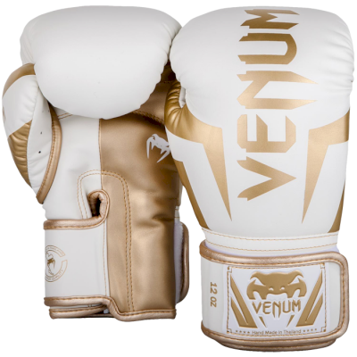 Перчатки Venum Elite White/Gold