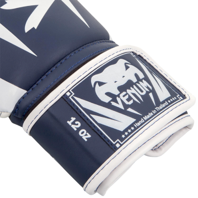 Перчатки Venum Elite White/Navy Blue - фото 2