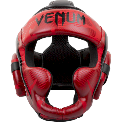 Боксерский шлем Venum Elite Red Camo - фото 1