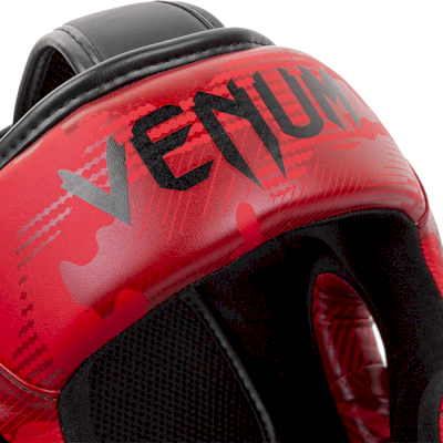 Боксерский шлем Venum Elite Red Camo - фото 2