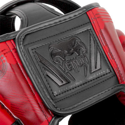 Боксерский шлем Venum Elite Red Camo - фото 3