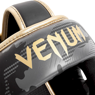 Боксерский шлем Venum Elite Dark Camo/Gold - фото 3