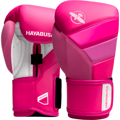 Боксерские перчатки hayabusa t3 neon pink