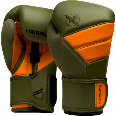 Боксерские перчатки Hayabusa T3 Green/Orange