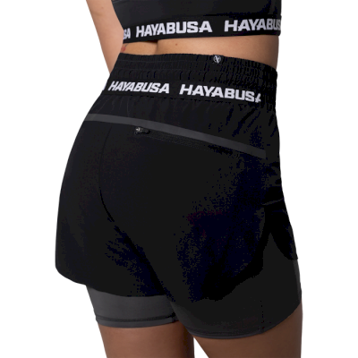Женские шорты Hayabusa Mid Rise Layered Shorts Black - фото 1