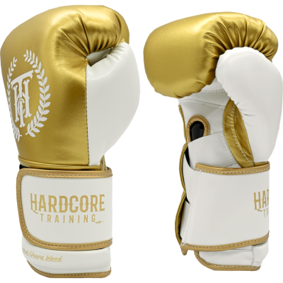 Боксерские перчатки Hardcore Training Revolution Gold/White PU