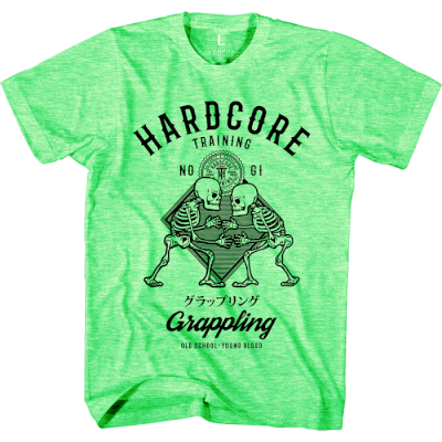 Футболка Hardcore Training No-Gi Grappling Neon Green Melange