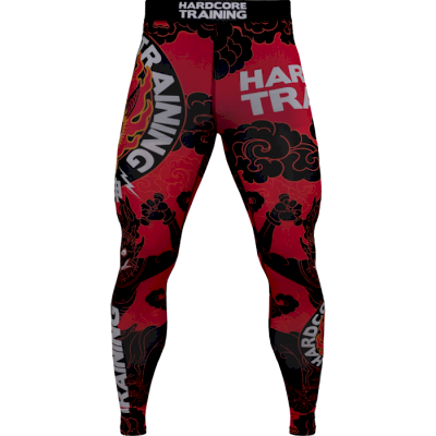 Компрессионные штаны Hardcore Training Raijin Black/Red - фото 2