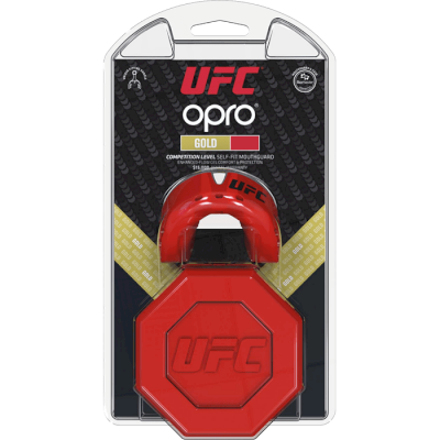 Детская капа UFC Opro Gold Level UFC Red/Silver - фото 1