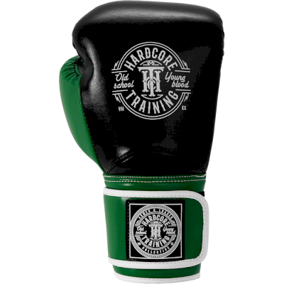 Боксерские перчатки Hardcore Training HardLea Black/Green - фото 1