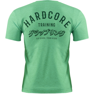 Футболка Hardcore Training No-Gi Grappling Neon Green Melange - фото 3