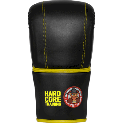 Снарядные перчатки Hardcore Training Black/Yellow - фото 1