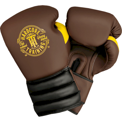 Боксерские перчатки Hardcore Training GRT1 Boxing Gloves Brown/Black/Yellow - фото 1