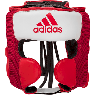 Боксёрский шлем Adidas Hybrid 150 White/Red - фото 1