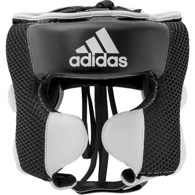 Боксёрский шлем Adidas Hybrid 150 Black/White - фото 1