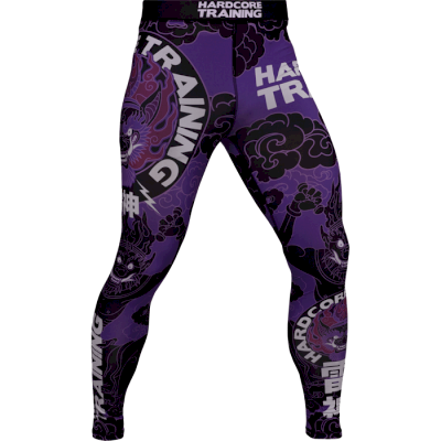 Компрессионные штаны Hardcore Training Raijin Black/Purple