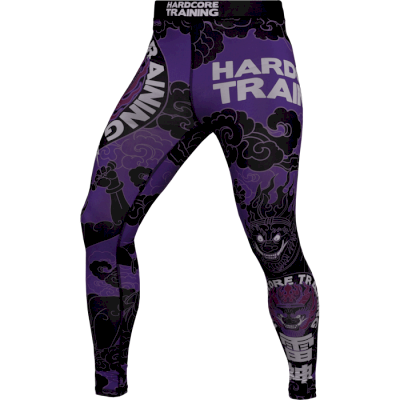 Компрессионные штаны Hardcore Training Raijin Black/Purple - фото 1