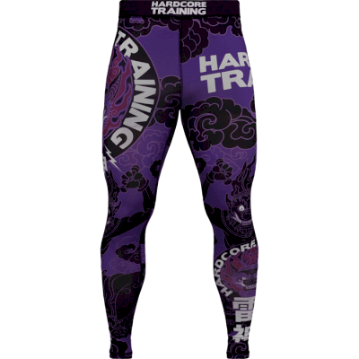 Компрессионные штаны Hardcore Training Raijin Black/Purple - фото 2