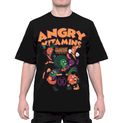 Футболка Hardcore Training Angry Vitamins Black Oversized Fit 3.0 - фото 3