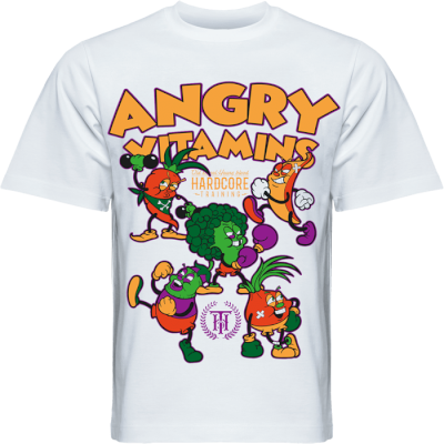 Футболка Hardcore Training Angry Vitamins White Oversized Fit 3.0 - фото 1