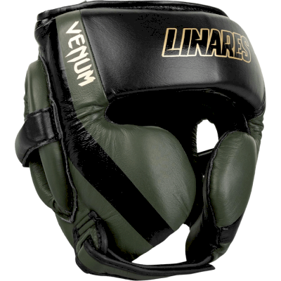 Боксерский шлем Venum Proboxing Cheek Headgear Linares Edition Khaki/Black/Gold