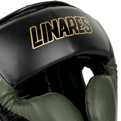 Боксерский шлем Venum Proboxing Cheek Headgear Linares Edition Khaki/Black/Gold - фото 4