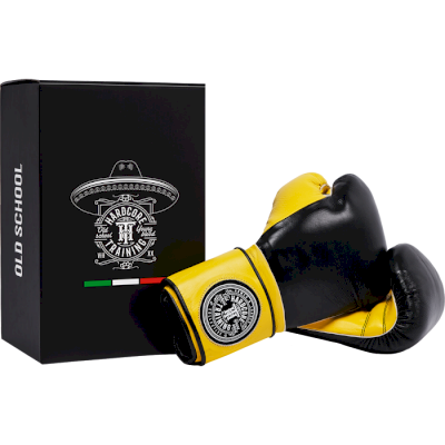 Боксерские перчатки Hardcore Training Mexican Style Boxing Gloves Black/Yellow