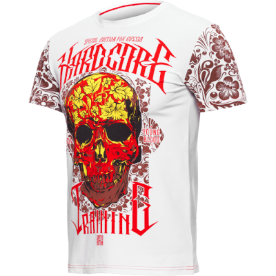 Футболка Hardcore Training Skull Folk White