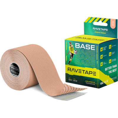 Кинезио тейп RaveTape 5*5 бежевый