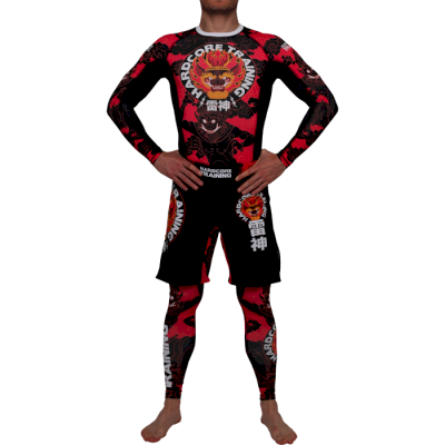 Рашгард Hardcore Training Raijin Black/Red LS - фото 3