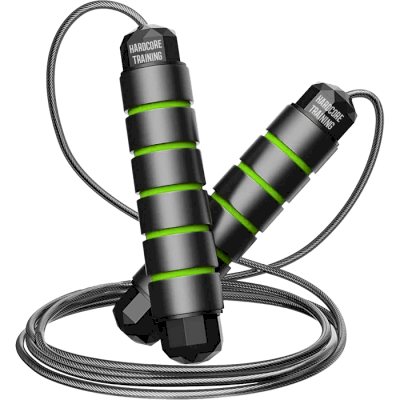 Классическая скакалка Hardcore Training Skipping Rope Black/Green