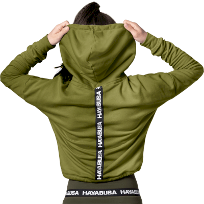 Худи Hayabusa Women’s Cozy Fleece Cropped Hoodie Olive - фото 2