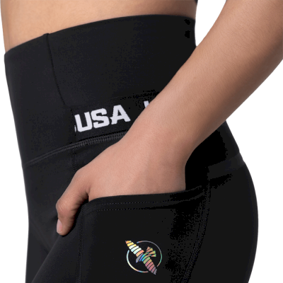 Женские леггинсы Hayabusa High Rise 3/4 Leggings Black - фото 2