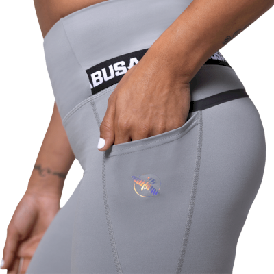 Женские леггинсы Hayabusa High Rise 3/4 Leggings Grey - фото 2