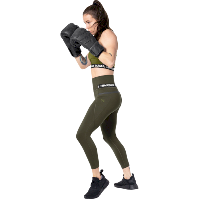 Женские леггинсы Hayabusa High Rise 3/4 Leggings Olive - фото 3