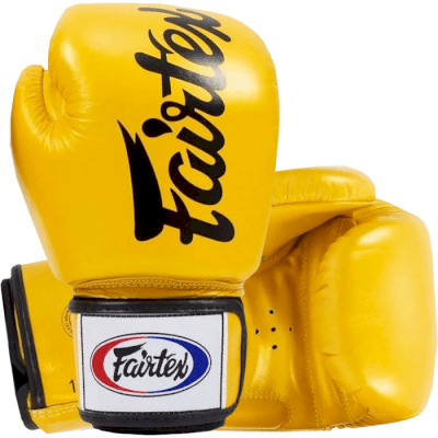 Боксерские перчатки Fairtex BGV19 Tight Fit Deluxe Yellow