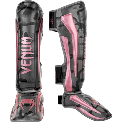 Защита Голени Venum Elite Black/Pink Gold