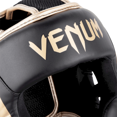 Боксерский шлем Venum Elite Black/Gold - фото 2