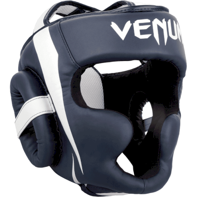 Боксерский шлем Venum Elite White/Navy Blue