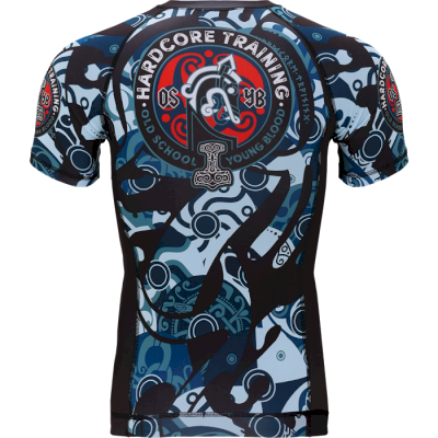 Рашгард Hardcore Training Nordic Ornament Black/Gray SS - фото 1