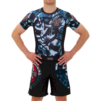 Рашгард Hardcore Training Nordic Ornament Black/Gray SS - фото 2