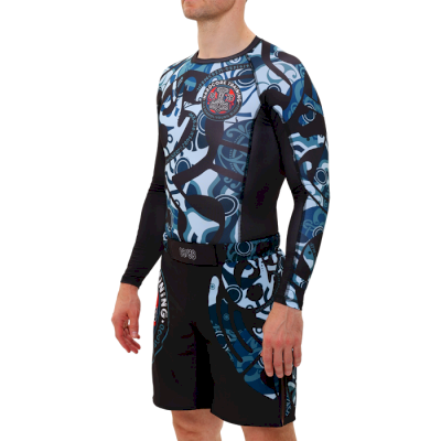 Рашгард Hardcore Training Nordic Ornament Black/Gray LS - фото 4