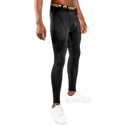 Компрессионные штаны Venum G-Fit Black/Gold - фото 1