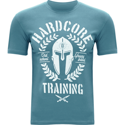 Футболка Hardcore Training Helmet Blue Turquoise - фото 1