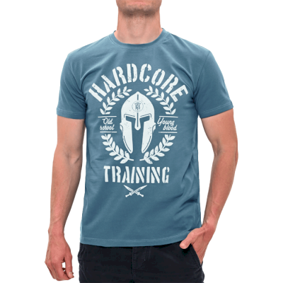 Футболка Hardcore Training Helmet Blue Turquoise - фото 3