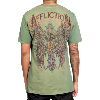 Футболка Affliction Absolution Green - фото 2