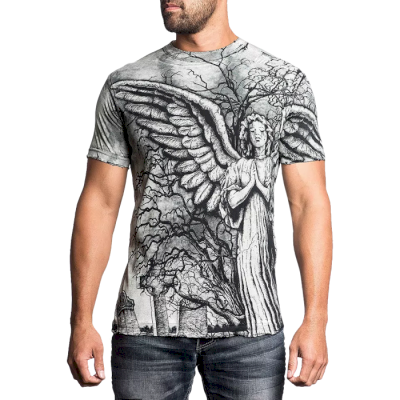 Футболка Affliction Grave Angel White